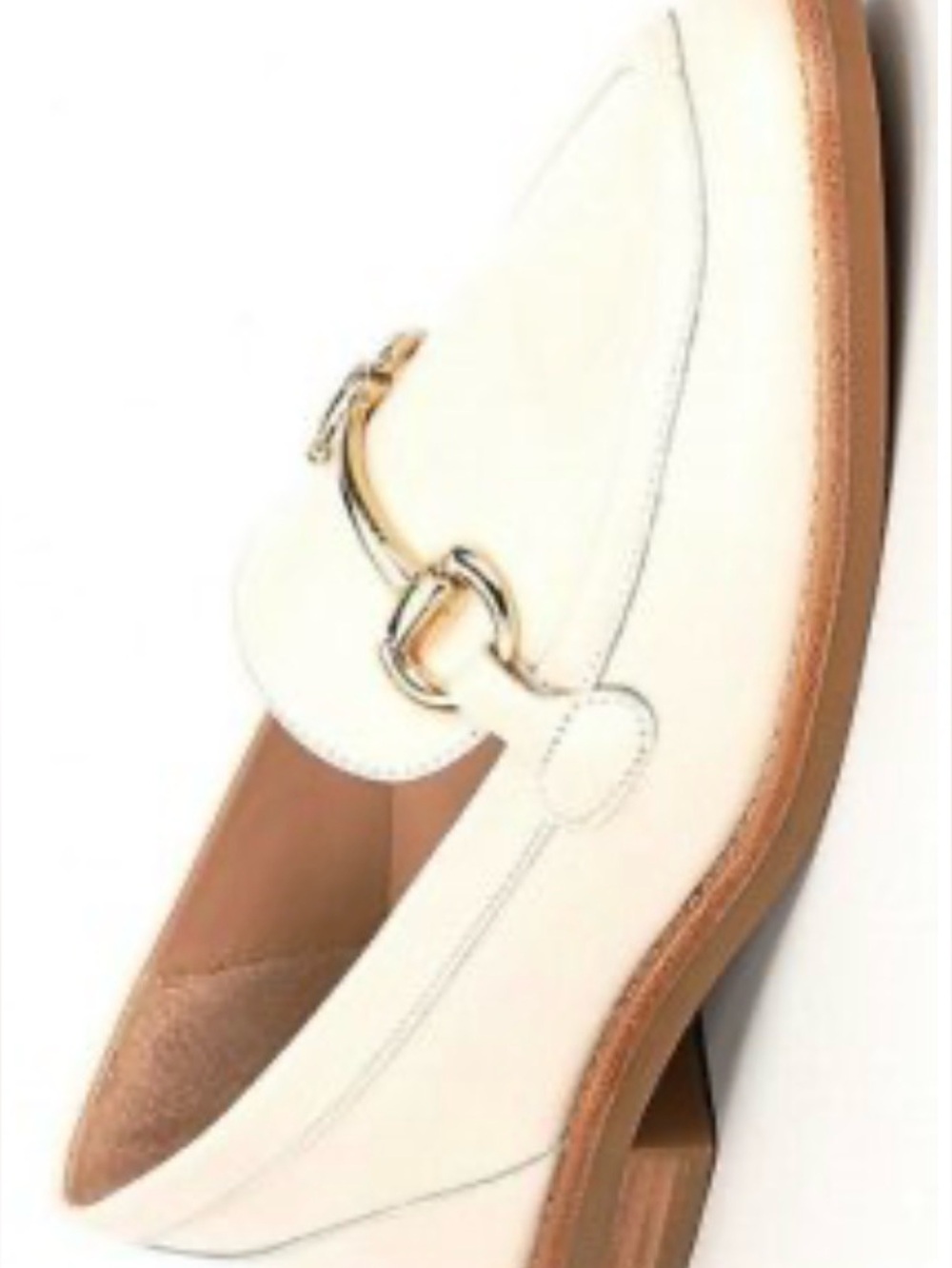 ANTONIO MELANI White Leather Horsebit Loafers